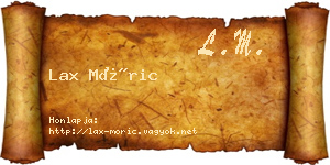 Lax Móric névjegykártya